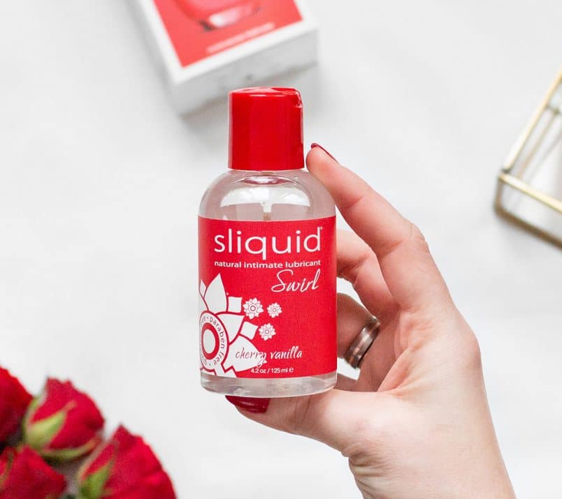 sliquid naturals swirl smakowy lubrykant na bazie wody wisnie i wanilia 1b